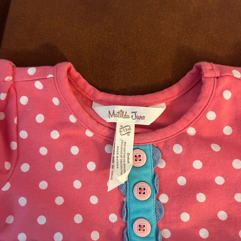 Matilda Jane Pink & Multi Fruit Print Baby Dress Bundle 6-12M - Picture 2 of 7